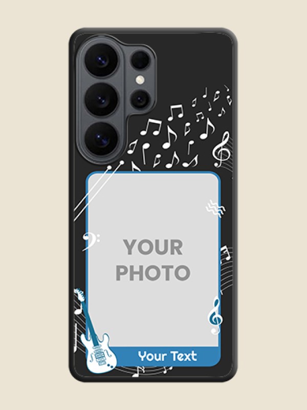 Custom Musical Theme Design with Text on Photo On Space Black Custom Soft Matte Mobile Back Cover - Samsung Galaxy S26 Ultra 5G - alternate view