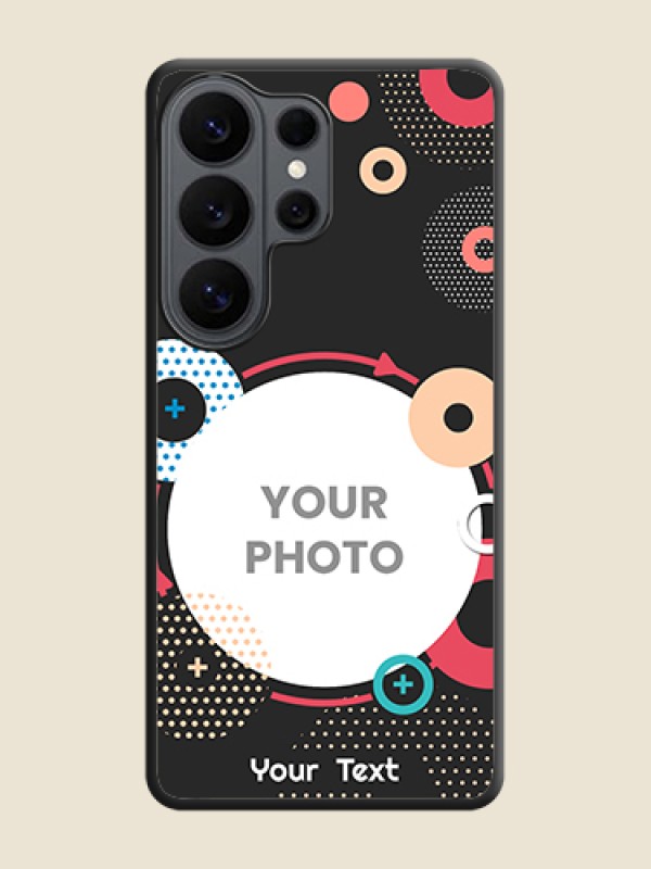 Custom Multicoloured Round Image On Space Black Custom Soft Matte Mobile Back Cover - Samsung Galaxy S26 Ultra 5G - alternate view