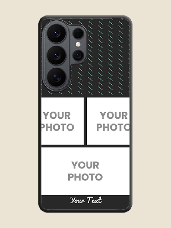 Custom Cross Dotted Pattern with 2 Image Holder On Space Black Custom Soft Matte Mobile Back Cover - Samsung Galaxy S26 Ultra 5G - alternate view