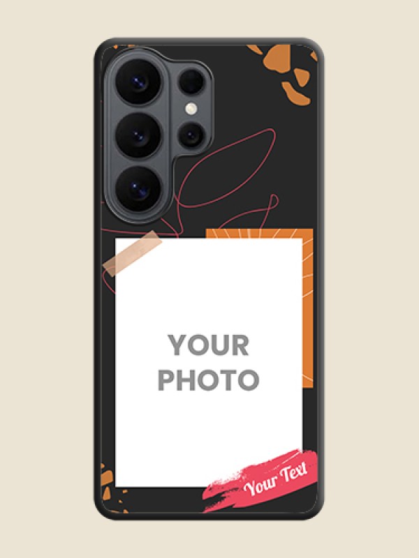 Custom Orange Photo Frame On Space Black Custom Soft Matte Mobile Back Cover - Samsung Galaxy S26 Ultra 5G - alternate view