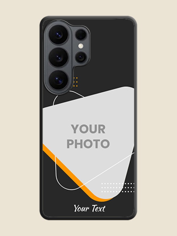 Custom Yellow Triangle on Photo On Space Black Custom Soft Matte Mobile Back Cover - Samsung Galaxy S26 Ultra 5G - alternate view