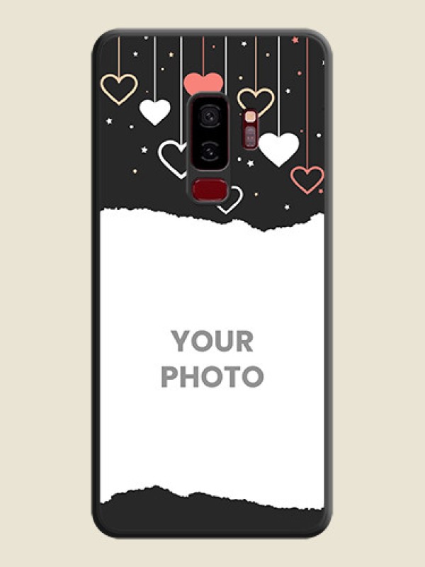 Custom Love Hangings with Splash Wave Picture on Space Black Custom Soft Matte Phone Back Cover - Galaxy S9 Plus - alternate view