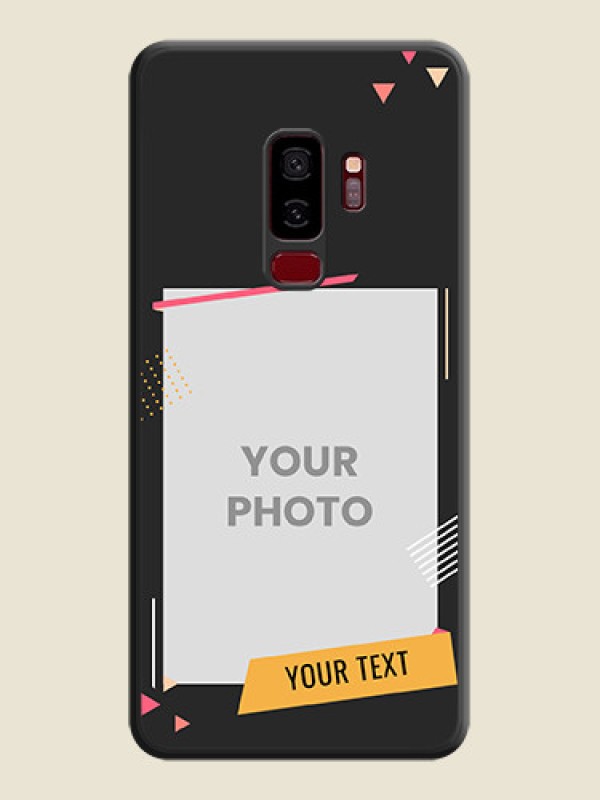 Custom Photo Frame with Triangle Small Dots on Photo on Space Black Soft Matte Back Cover - Galaxy S9 Plus - alternate view