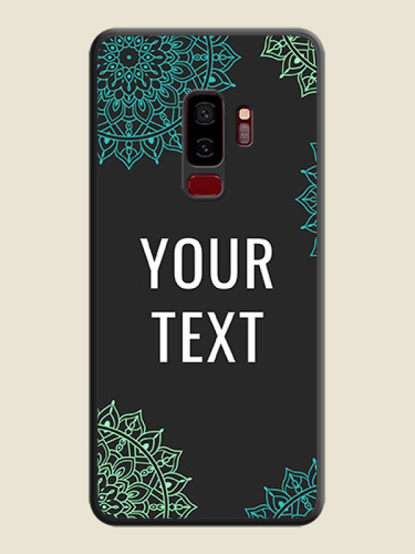 Custom Your Name with Floral Design on Space Black Custom Soft Matte Back Cover - Galaxy S9 Plus - alternate view