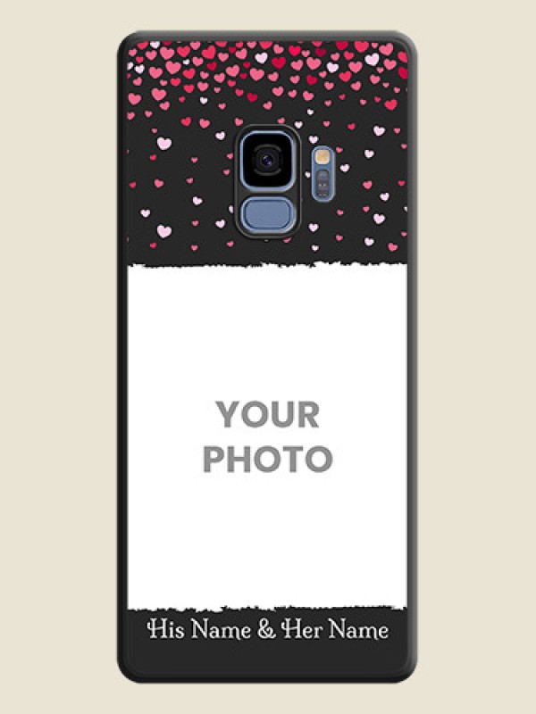 Custom Fall in Love with Your Partner  on Photo on Space Black Soft Matte Phone Cover - Galaxy S9 - alternate view