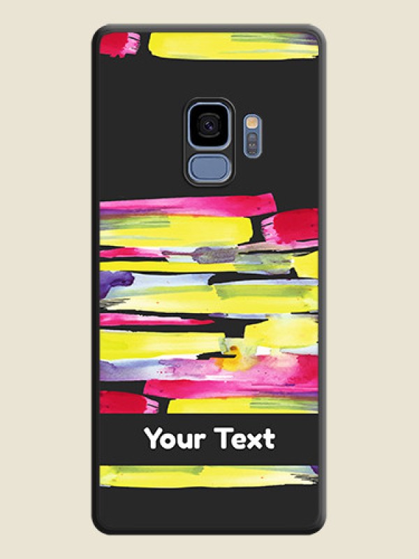 Custom Brush Coloured on Space Black Personalized Soft Matte Phone Covers - Galaxy S9 - alternate view