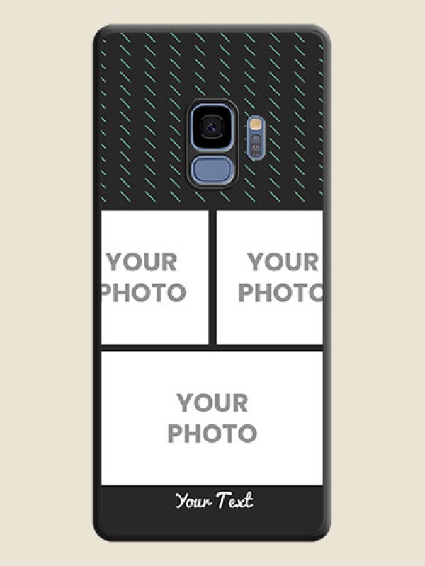 Custom Cross Dotted Pattern with 2 Image Holder  on Personalised Space Black Soft Matte Cases - Galaxy S9 - alternate view