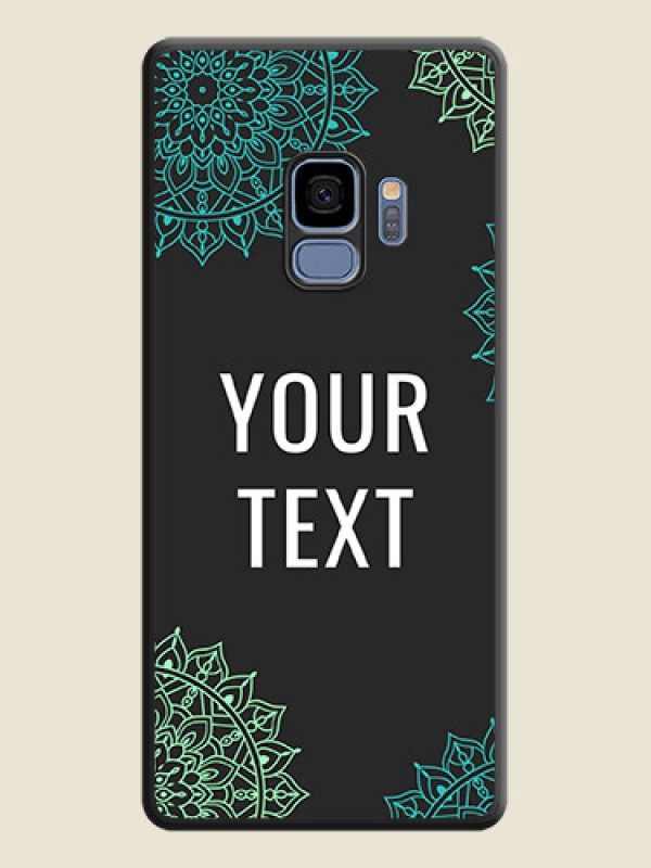 Custom Your Name with Floral Design on Space Black Custom Soft Matte Back Cover - Galaxy S9 - alternate view