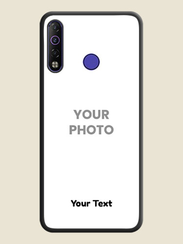 Custom Full Single Pic Upload With Text On Space Black Personalized Soft Matte Phone Covers -Tecno Camon 12 Air - alternate view