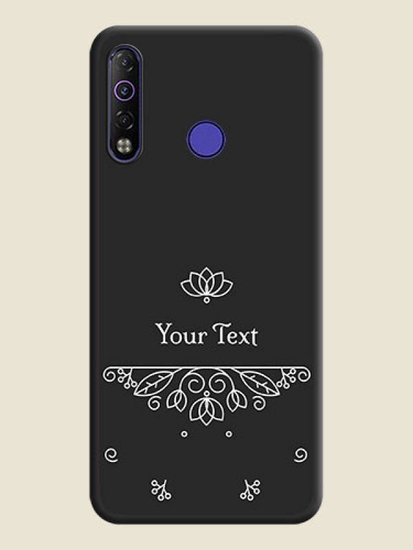 Custom Lotus Garden Custom Text On Space Black Personalized Soft Matte Phone Covers -Tecno Camon 12 Air - alternate view