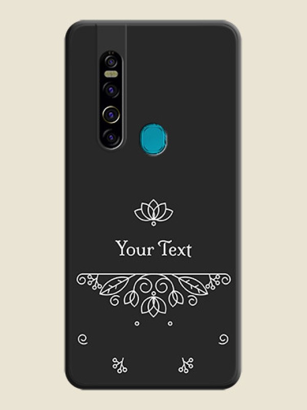 Custom Lotus Garden Custom Text On Space Black Personalized Soft Matte Phone Covers -Tecno Camon 15 Pro - alternate view