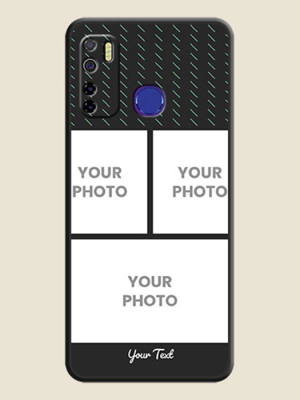 Custom Cross Dotted Pattern with 2 Image Holder  on Personalised Space Black Soft Matte Cases - Tecno Camon 15 - alternate view
