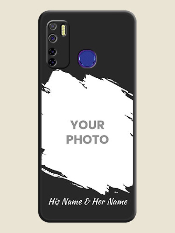 Custom Grunge Brush Strokes on Photo on Space Black Soft Matte Back Cover - Tecno Camon 15 - alternate view