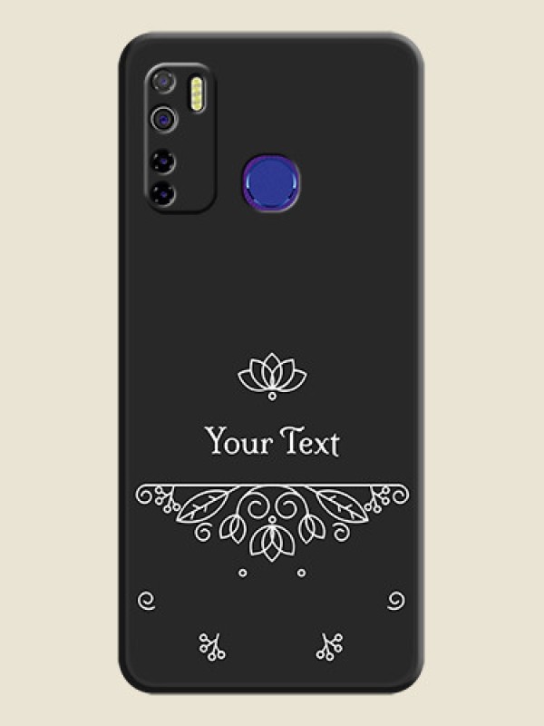 Custom Lotus Garden Custom Text On Space Black Personalized Soft Matte Phone Covers -Tecno Camon 15 - alternate view