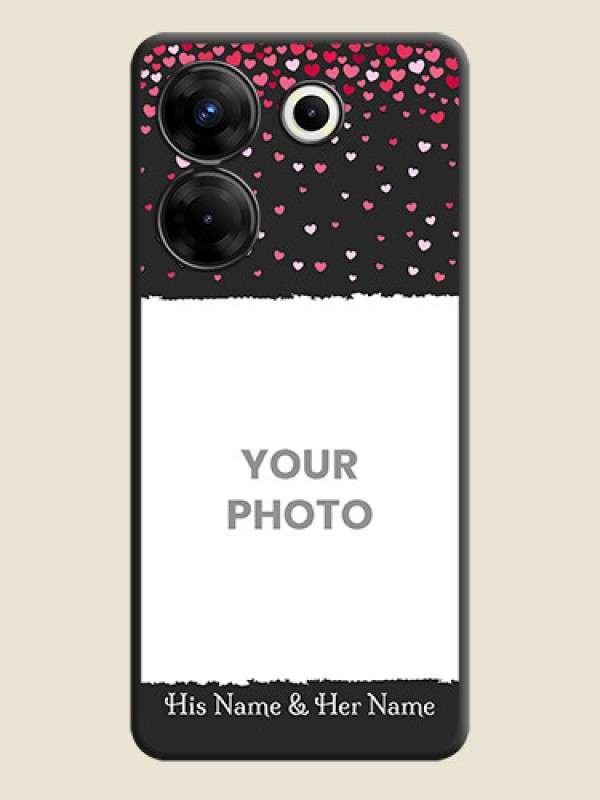 Custom Fall in Love with Your Partner - Photo on Space Black Soft Matte Phone Cover - Tecno Camon 20 Pro - alternate view