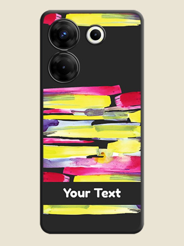 Custom Brush Coloured on Space Black Personalized Soft Matte Phone Covers - Tecno Camon 20 Pro - alternate view