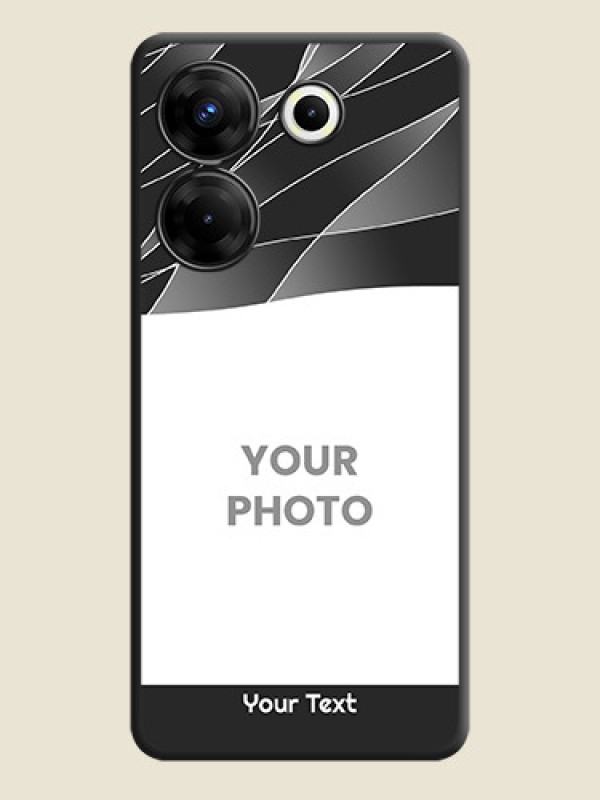 Custom Mixed Wave Lines - Photo on Space Black Soft Matte Mobile Cover - Tecno Camon 20 Pro - alternate view