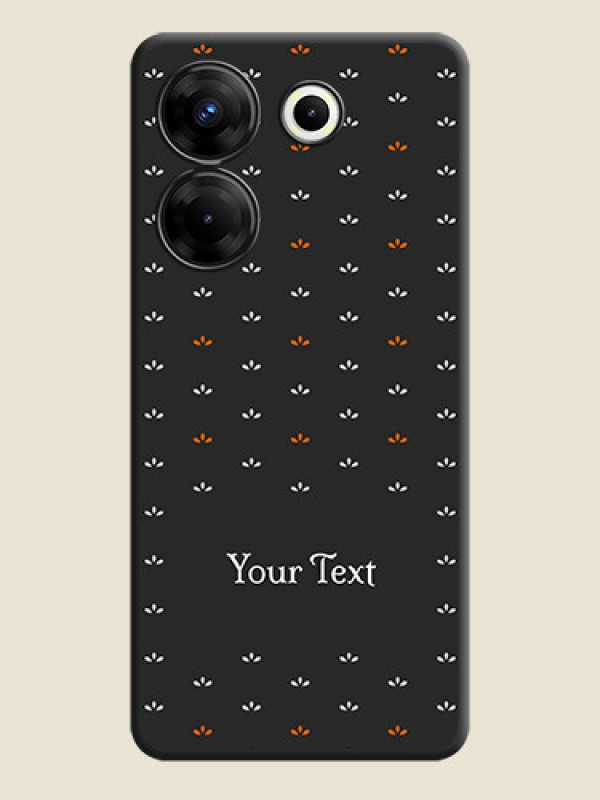 Custom Simple Pattern With Custom Text On Space Black Personalized Soft Matte Phone Covers - Tecno Camon 20 Pro - alternate view