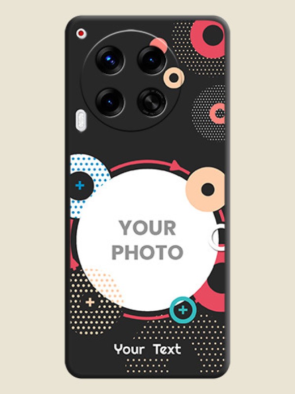 Custom Multicoloured Round Image On Space Black Custom Soft Matte Mobile Back Cover - Camon 30 5G - alternate view