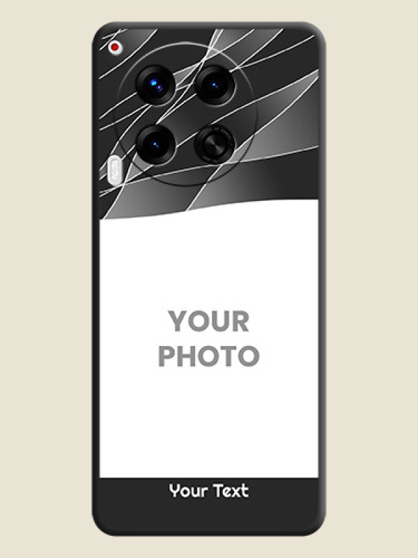 Custom Mixed Wave Lines on Photo On Space Black Custom Soft Matte Mobile Back Cover - Camon 30 5G - alternate view