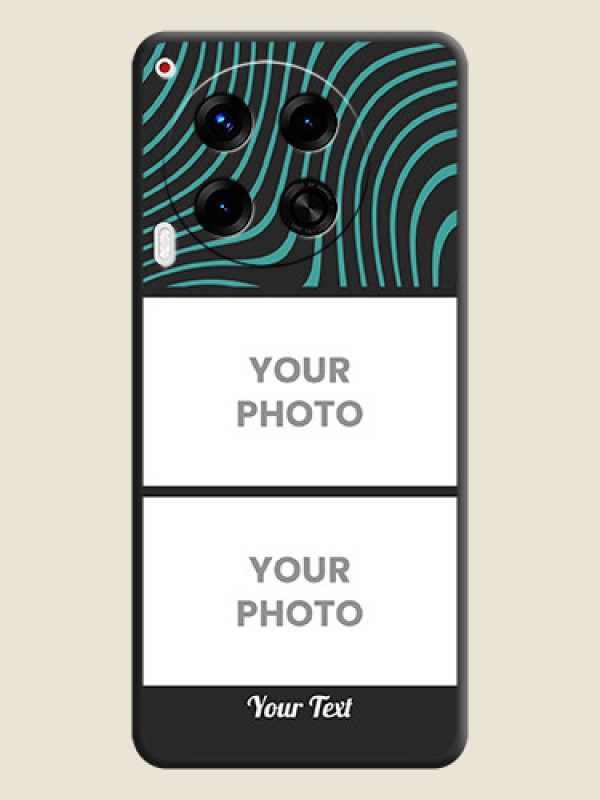 Custom Wave Pattern with 2 Image Holder On Space Black Custom Soft Matte Mobile Back Cover - Camon 30 5G - alternate view