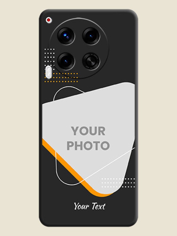 Custom Yellow Triangle on Photo On Space Black Custom Soft Matte Mobile Back Cover - Camon 30 5G - alternate view