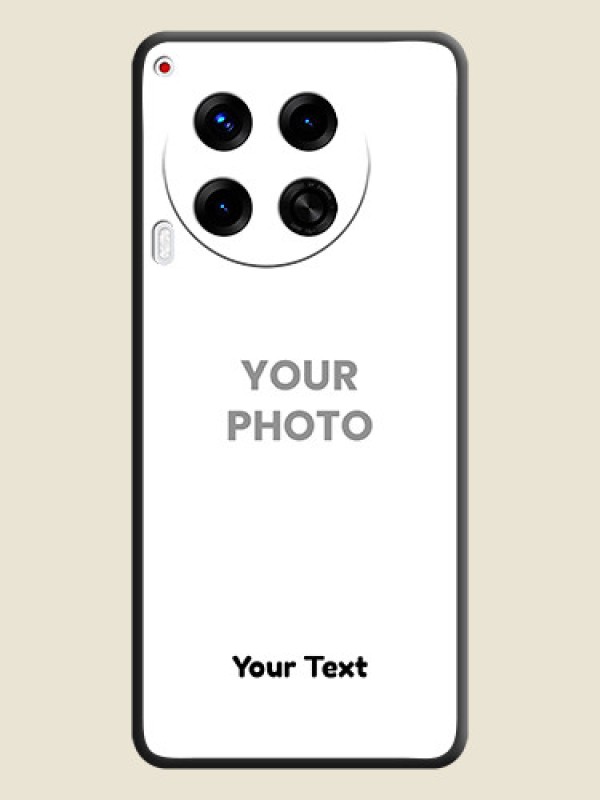Custom Full Single Pic Upload With Text On Space Black Custom Soft Matte Mobile Back Cover - Camon 30 5G - alternate view