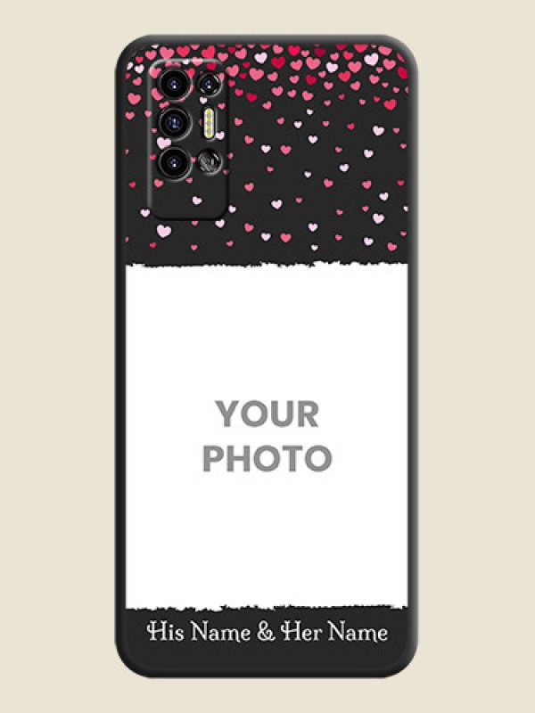 Custom Fall in Love with Your Partner  on Photo on Space Black Soft Matte Phone Cover - Tecno Pova 2 - alternate view