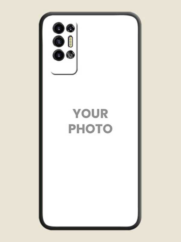 Custom Full Single Pic Upload On Space Black Personalized Soft Matte Phone Covers -Tecno Pova 2 - alternate view