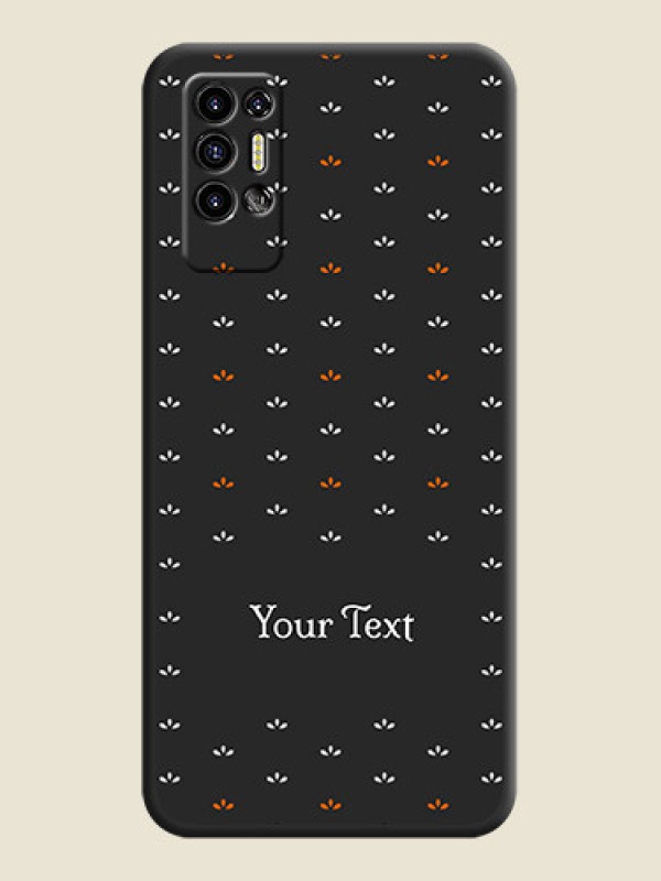 Custom Simple Pattern With Custom Text On Space Black Personalized Soft Matte Phone Covers -Tecno Pova 2 - alternate view