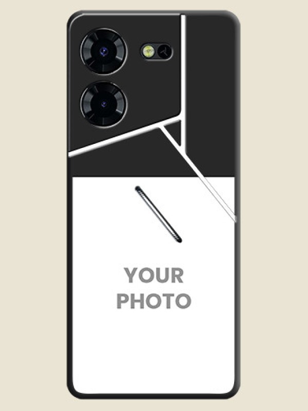 Custom Image Upload With Space Black Color On Custom Soft Matte Mobile Back Cover - Tecno Pova 5 Pro 5G - alternate view