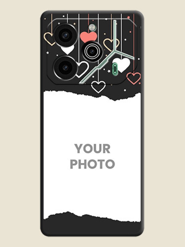 Custom Love Hangings with Splash Wave Picture On Space Black Custom Soft Matte Mobile Back Cover - Pova 6 Pro 5G - alternate view
