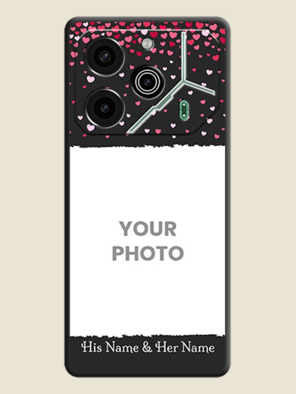 Custom Fall in Love with Your Partner on Photo On Space Black Custom Soft Matte Mobile Back Cover - Pova 6 Pro 5G - alternate view