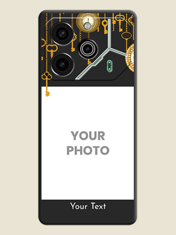 Custom Decorative Design with Text On Space Black Custom Soft Matte Mobile Back Cover - Pova 6 Pro 5G - alternate view