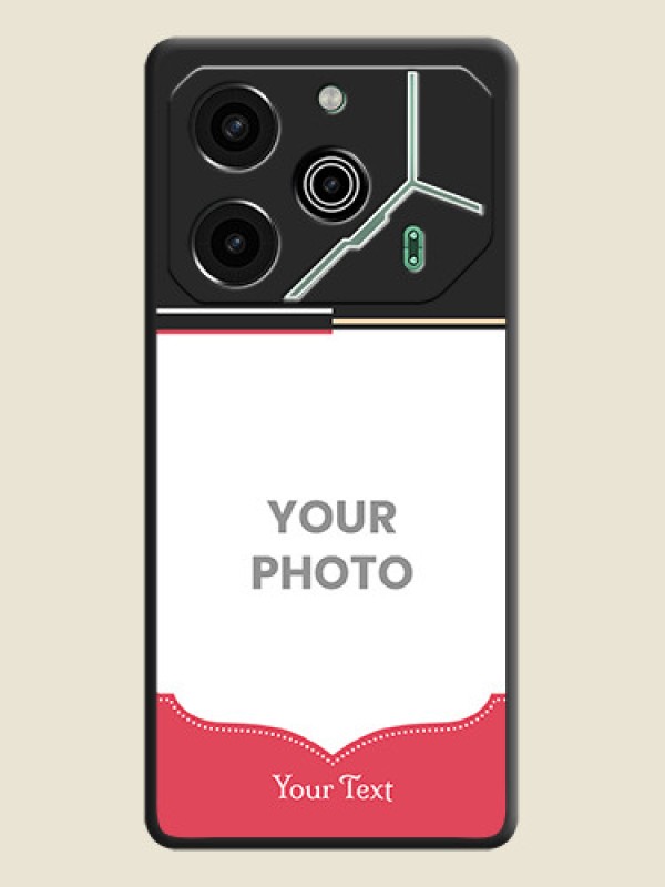 Custom Classic Plain Design with Name On Space Black Custom Soft Matte Mobile Back Cover - Pova 6 Pro 5G - alternate view