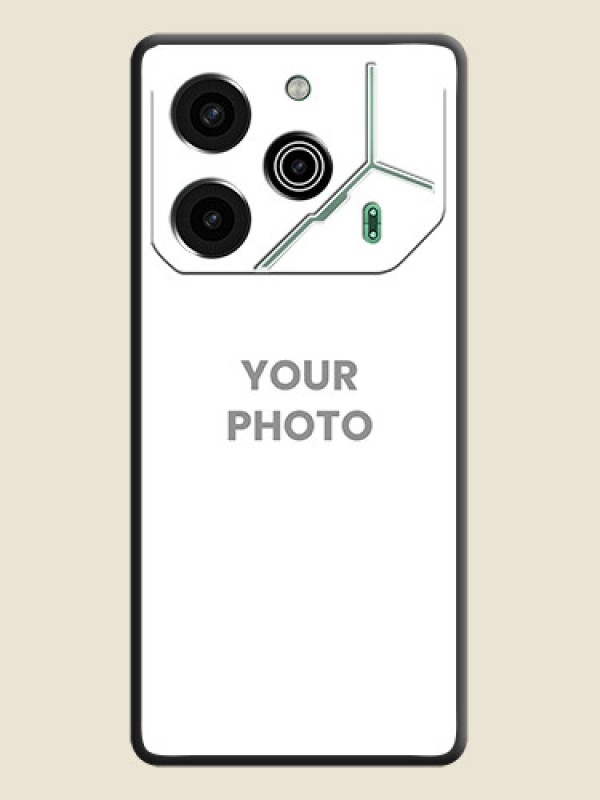Custom Full Single Pic Upload On Space Black Custom Soft Matte Mobile Back Cover - Pova 6 Pro 5G - alternate view