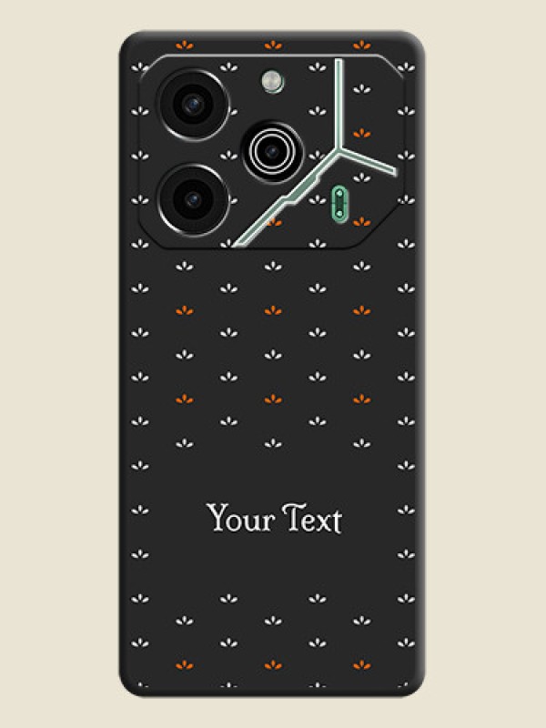 Custom Simple Pattern With Custom Text On Space Black Custom Soft Matte Mobile Back Cover - Pova 6 Pro 5G - alternate view