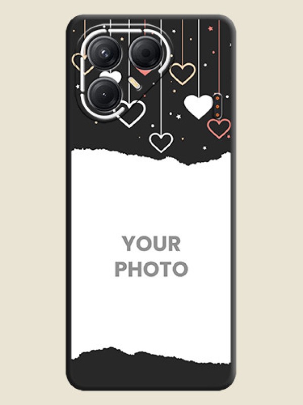 Custom Love Hangings with Splash Wave Picture On Space Black Custom Soft Matte Mobile Back Cover - Tecno Pova 7 5G - alternate view