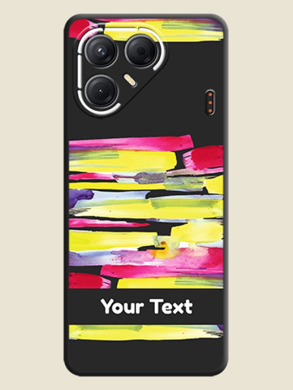 Custom Brush Coloured On Space Black Custom Soft Matte Mobile Back Cover - Tecno Pova 7 5G - alternate view