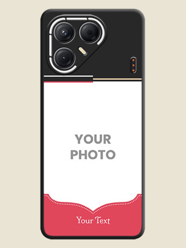 Custom Classic Plain Design with Name On Space Black Custom Soft Matte Mobile Back Cover - Tecno Pova 7 5G - alternate view