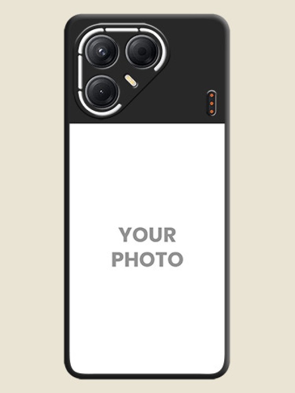 Custom Image Upload With Space Black Color On Custom Soft Matte Mobile Back Cover - Tecno Pova 7 5G - alternate view