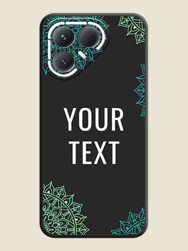 Custom Your Name with Floral Design On Space Black Custom Soft Matte Mobile Back Cover - Tecno Pova 7 Pro 5G - alternate view
