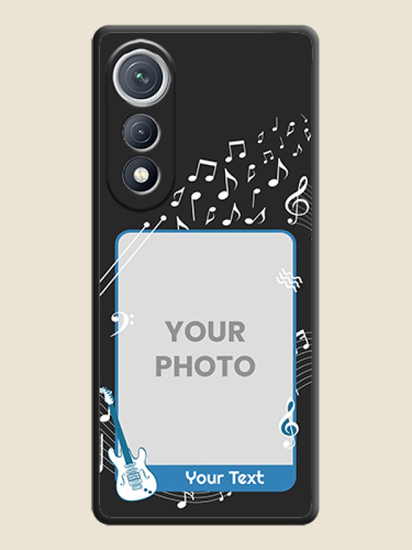 Custom Musical Theme Design with Text on Photo On Space Black Custom Soft Matte Mobile Back Cover - Tecno Pova Curve 5G - alternate view