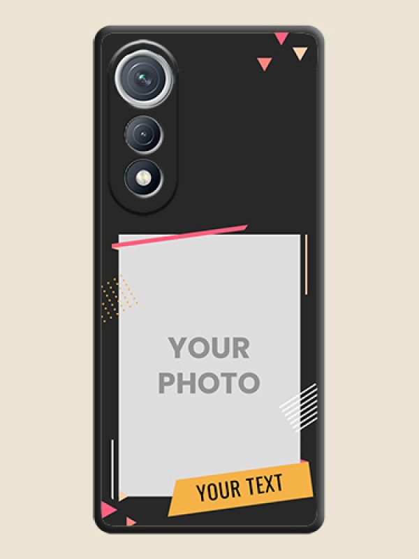 Custom Photo Frame with Triangle Small Dots on Photo On Space Black Custom Soft Matte Mobile Back Cover - Tecno Pova Curve 5G - alternate view