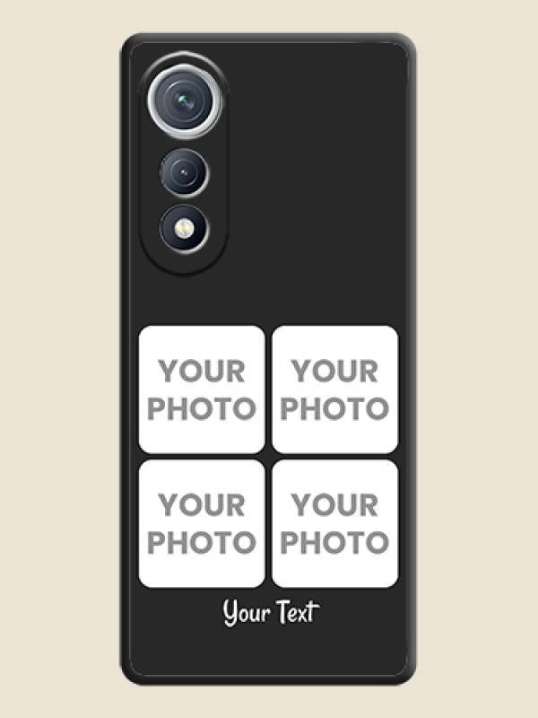 Custom Floral Art with 6 Image Holder on Photo On Space Black Custom Soft Matte Mobile Back Cover - Tecno Pova Curve 5G - alternate view