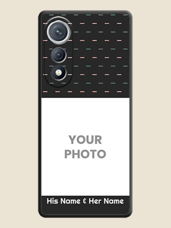 Custom Line Pattern Design with Text On Space Black Custom Soft Matte Mobile Back Cover - Tecno Pova Curve 5G - alternate view