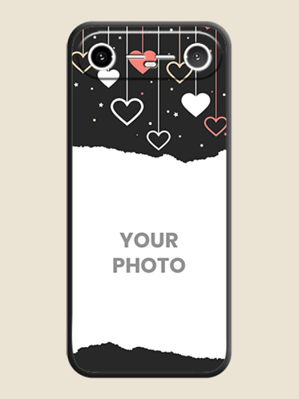 Custom Love Hangings with Splash Wave Picture On Space Black Custom Soft Matte Mobile Back Cover - Tecno Pova Slim 5G - alternate view