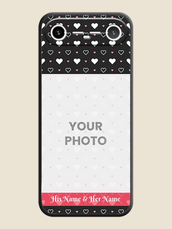 Custom White Color Love Symbols with Text Design on Photo On Space Black Custom Soft Matte Mobile Back Cover - Tecno Pova Slim 5G - alternate view
