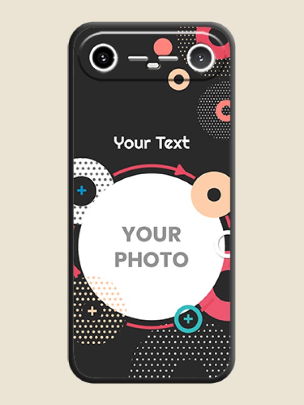 Custom Multicoloured Round Image On Space Black Custom Soft Matte Mobile Back Cover - Tecno Pova Slim 5G - alternate view