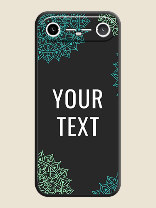 Custom Your Name with Floral Design On Space Black Custom Soft Matte Mobile Back Cover - Tecno Pova Slim 5G - alternate view